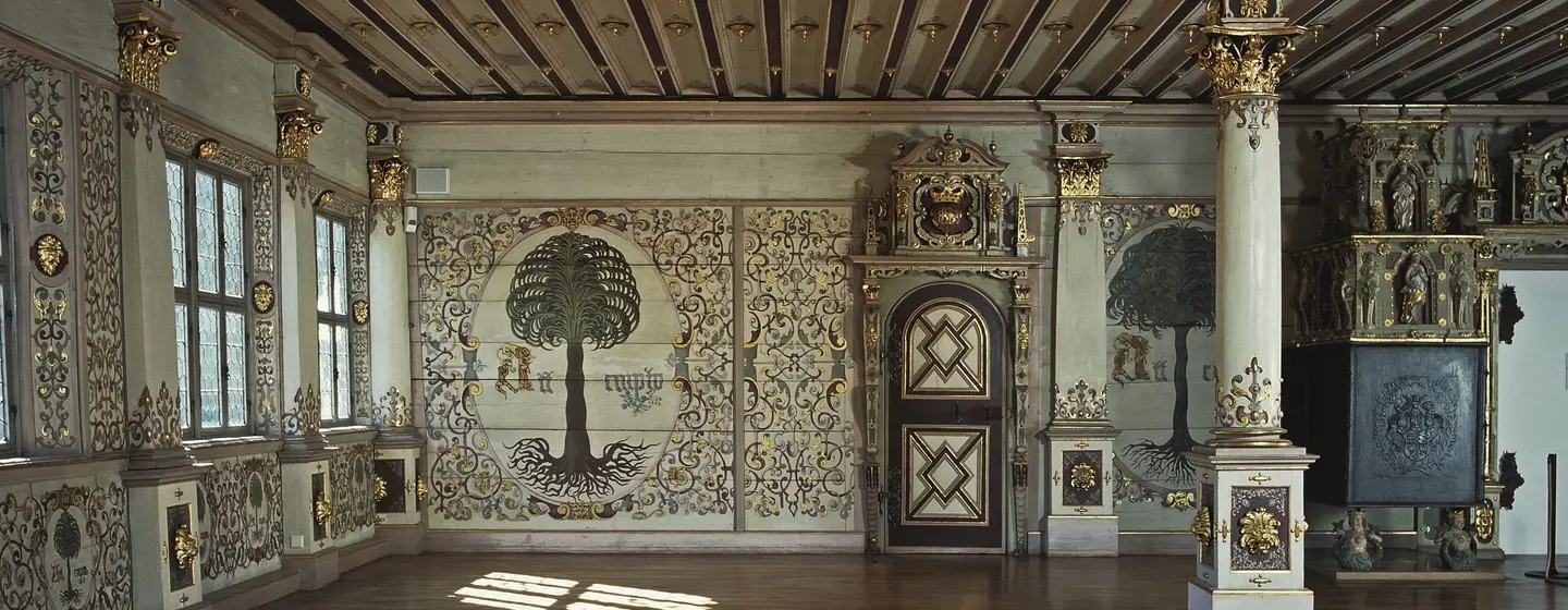 Foto: Staatliche Schlösser und Gärten Baden-Württemberg, Tom Philippi Residenzschloss Urach, Goldener Saal